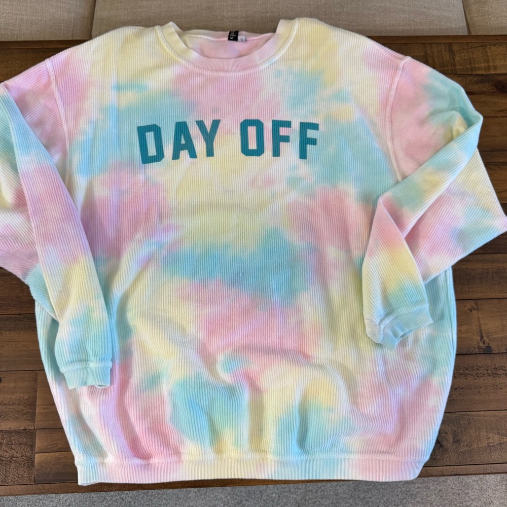 Chicka-d Pink Ribbed Crewneck